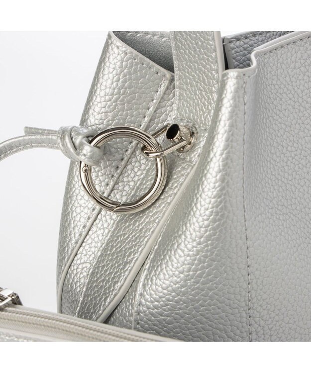 UNBILLION カシュカシュ cachecache / シボ合皮ミニバゲットバッグ シルバー