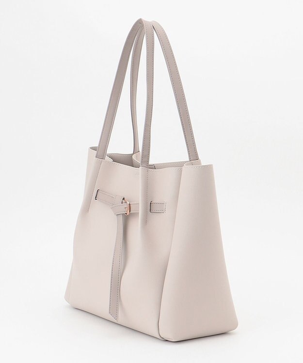 ANY SIS 【A4サイズ対応】ベルトタックポイント トートバッグ ライトベージュ