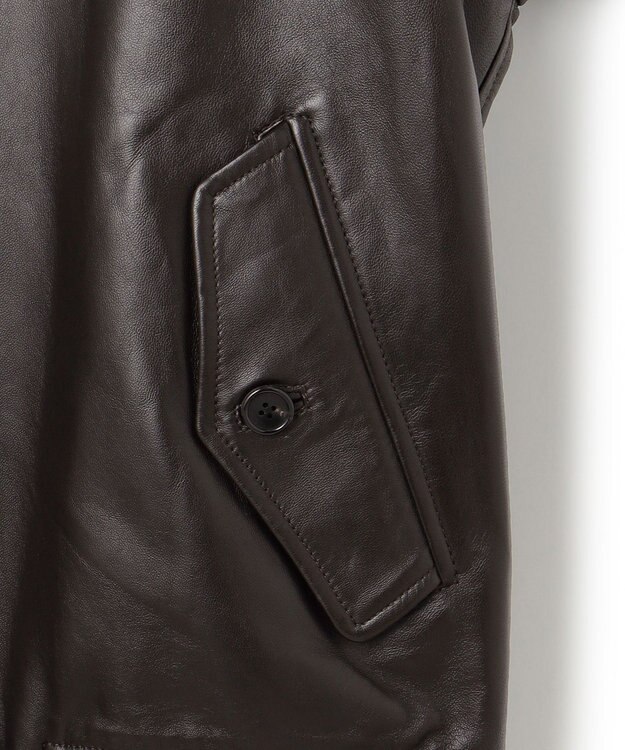 J.PRESS MEN ナッパレザー ゴルフジャケット ダークブラウン系