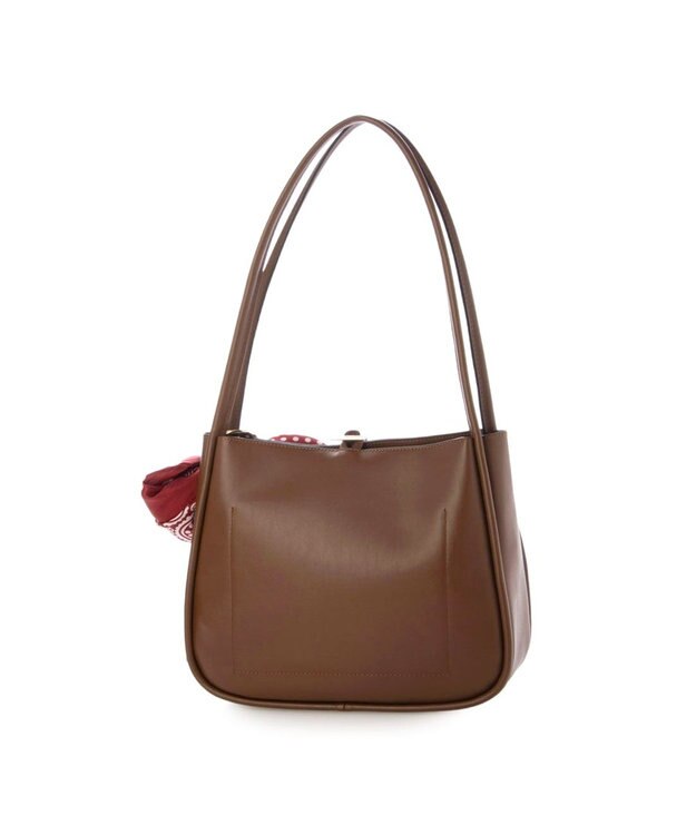 UNBILLION カシュカシュ cachecache / スカーフチャーム付きロングハンドルトート ブラウン