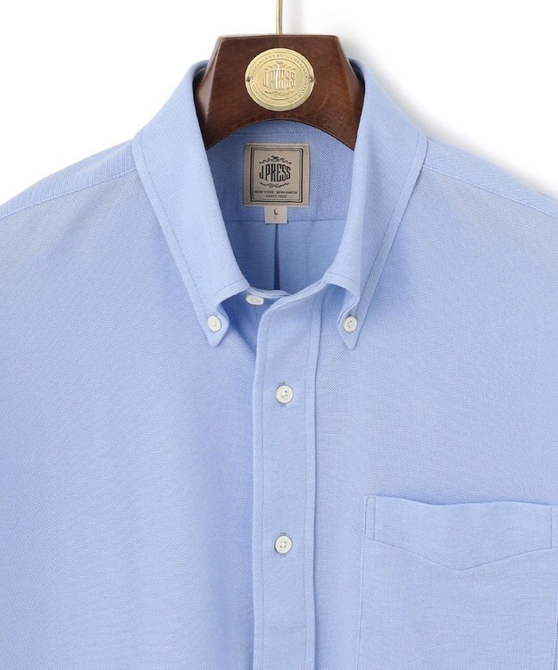 J.PRESS MEN 【J.PRESS PLUS】カノコインレイパッチポケット シャツ/B.D. サックスブルー系