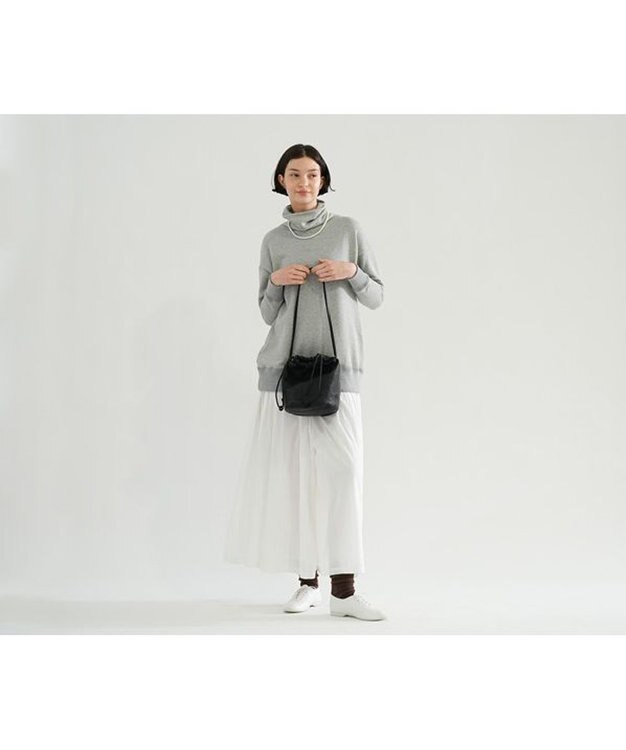 genten サステナブル巾着 大 クロ