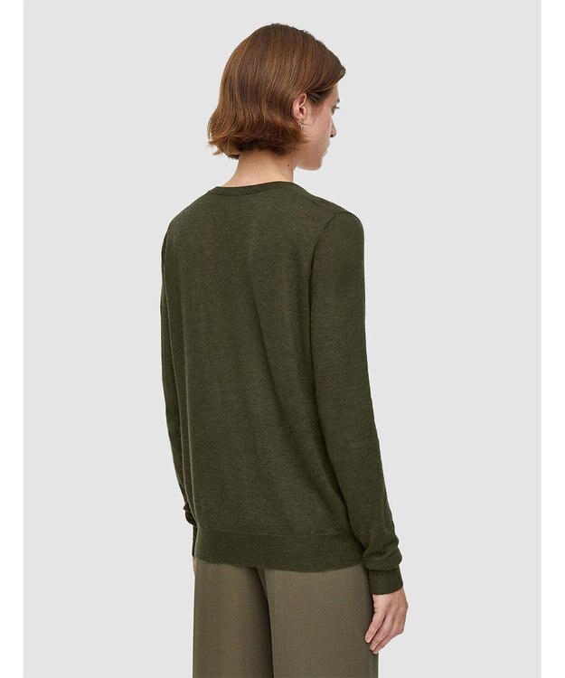 JOSEPH 【洗える】キャッシュエアー　Vネックニット Hass Avocado