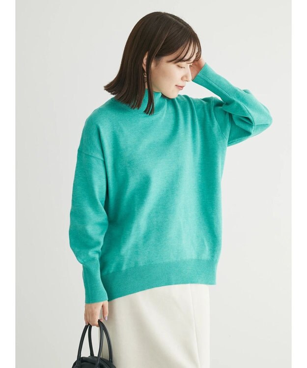 Green Parks もちやわ　モックネックプルオーバー Green