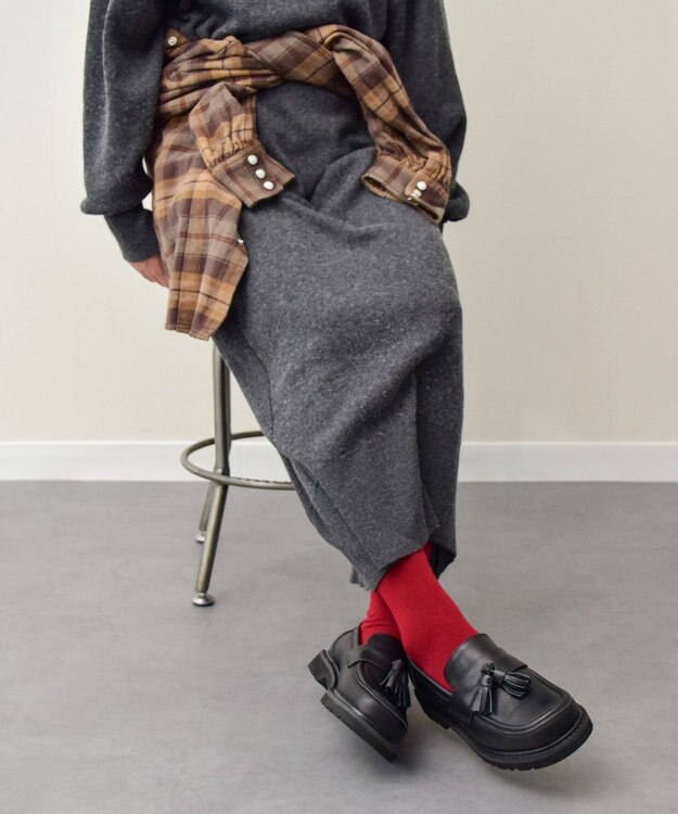 Bridget Birkin 【PARADIS COULEUR】オブリークトウタッセルローファー ブラック