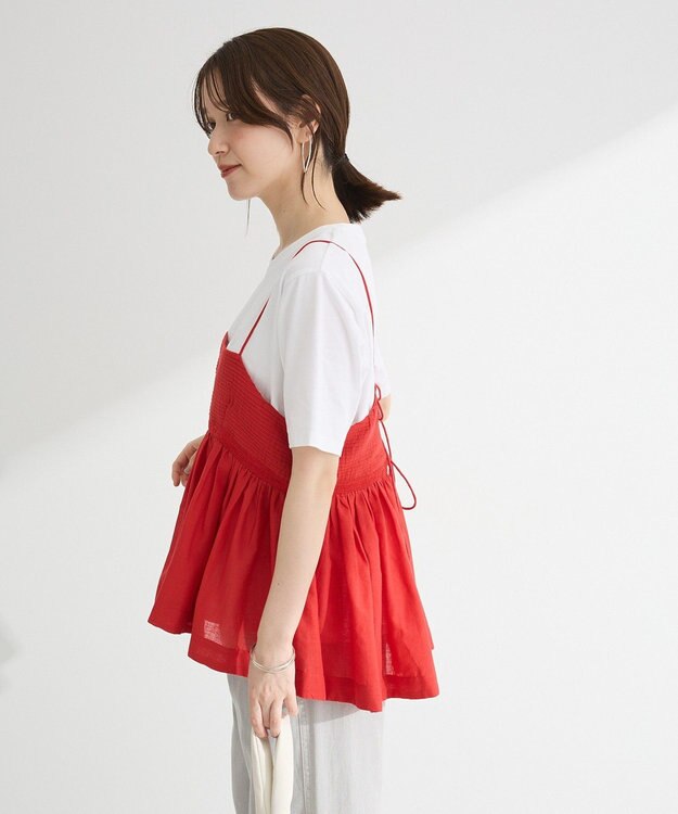 Green Parks Ｉ　ピンタックレースビスチェ Red