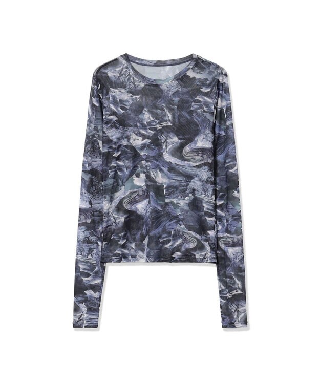 Chacott Chacott BALANCE EnergyWave メッシュTシャツ ネイビープリント