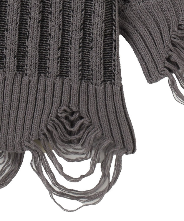 WEGO クラッシュリブBIGニットプルオーバー スミクロ