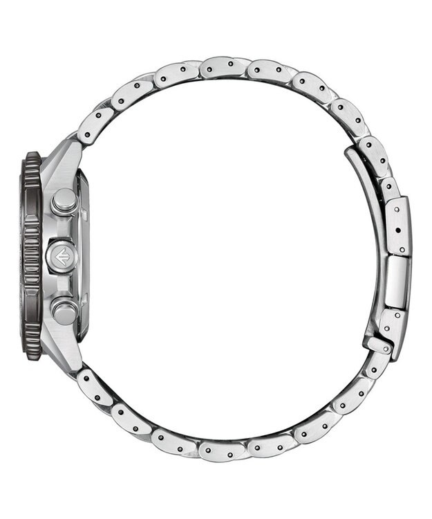 CITIZEN 【電池交換不要/20気圧防水/クロノグラフ】ケース40mmのパイロットウオッチ シルバー