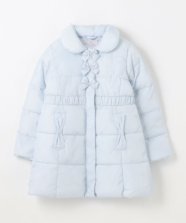 ANY KIDS 【洗濯機OK】中綿Aラインロングコート サックスブルー