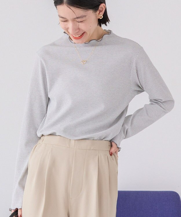 AMERICAN HOLIC 針抜きテレコカットプルオーバー Gray