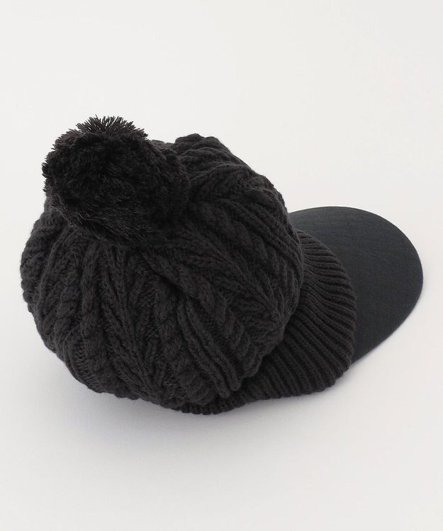 23区GOLF 【WOMEN】つば付きニット キャップ ブラック系