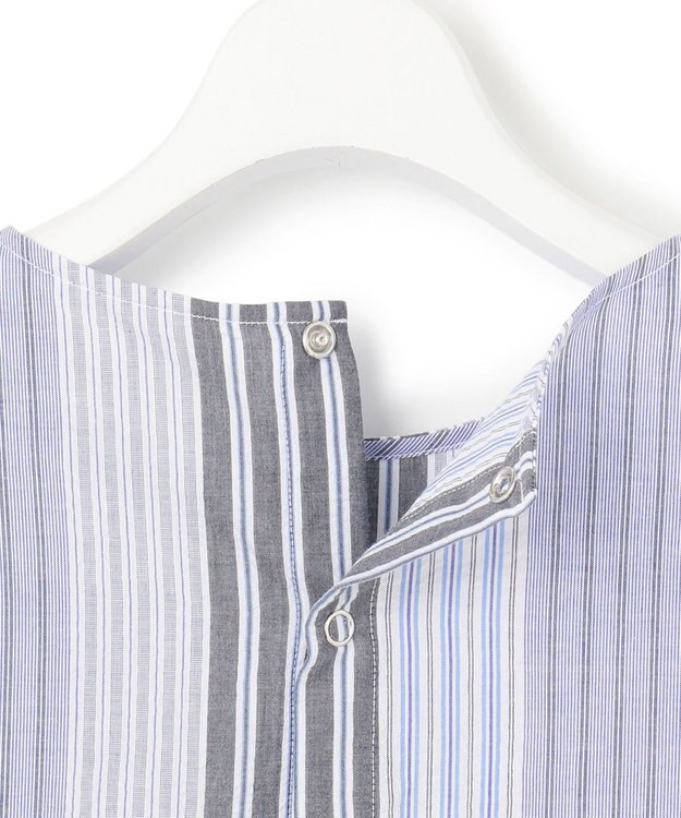 J.PRESS YORK STREET 【WOMEN】マルチストライプ ブラウス ブルー系1