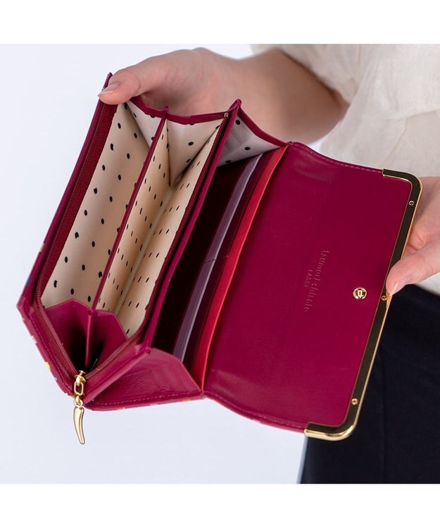 tsumori chisato CARRY てんてん かぶせ 長財布 ボルドー