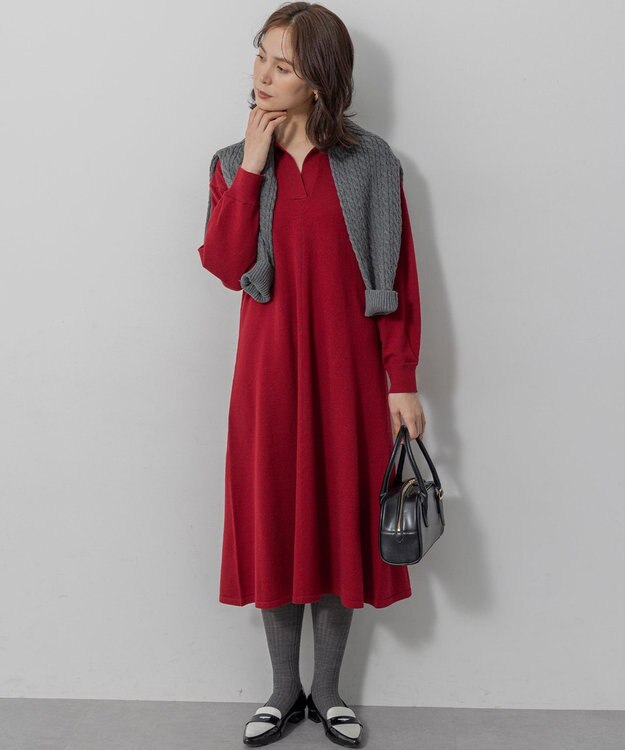 組曲 L 【加藤ローサさん着用】コットンカシミヤMIX ケーブル ニット 【WEB限定】グレー系9