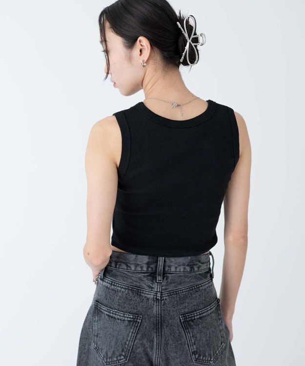 WEGO 【カップ付き】ハンドライティングプリントカップインタンク ブラック