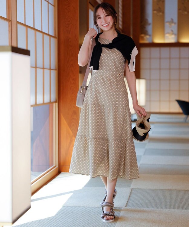 TOCCA 【洗える】MELODY ロング丈ドレス ベージュ系5