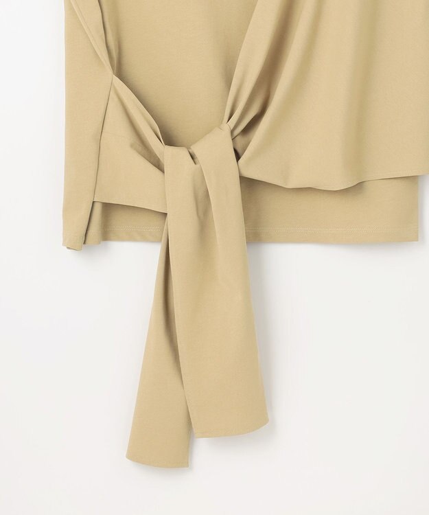 23区 S 【SLOW/一部店舗限定】ライトツイストコットン サッシュデザイン Tシャツ モスグリーン系