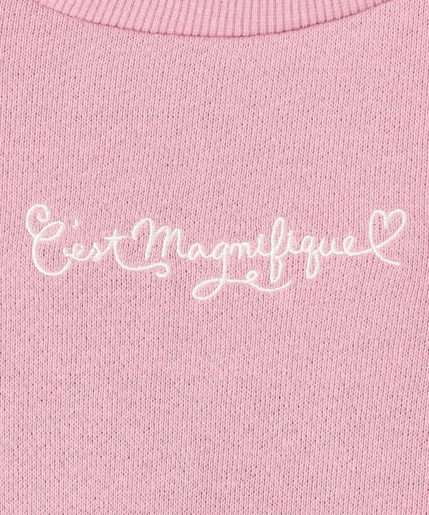 ANY KIDS 裾レースアップトレーナー ピンク