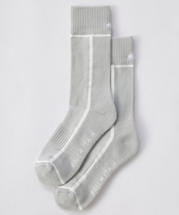 FILA GOLF／marie claire 【FILA GOLF】ライン入りクルーソックス ライトグレー