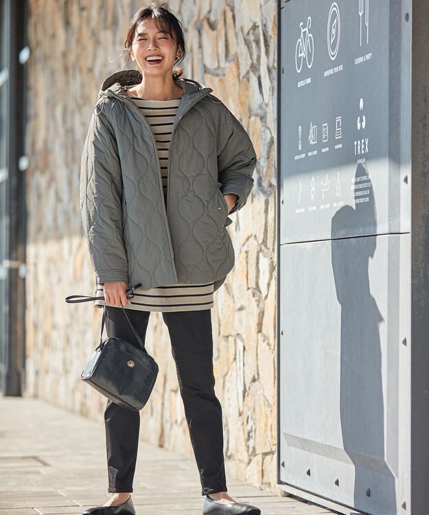 ANY L 【洗える】STYLE UP SKINNY デニムパンツ フェードブラック