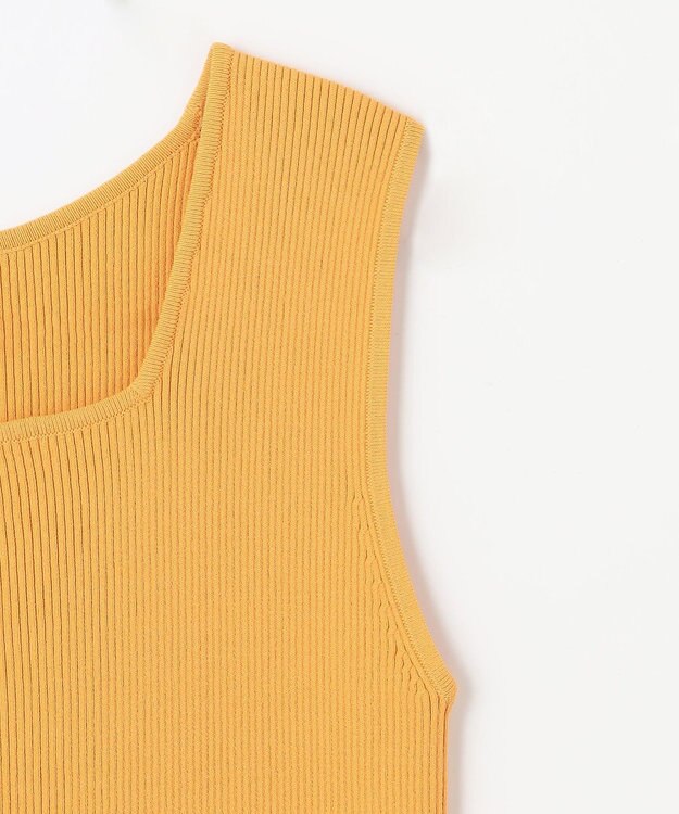 ANY L リブニットタンクトップ イエロー