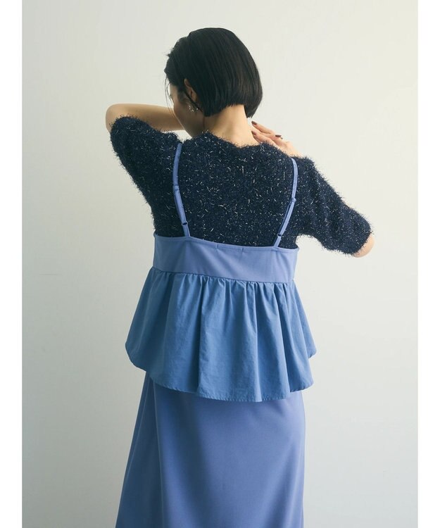 Green Parks ａ．ラメシャギーニットプルオーバー Navy