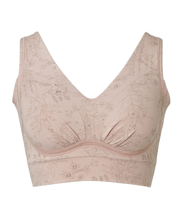 BRADELIS New York 【Yukine inc. 】ゆきねえ365綿混モアらくフルカップブラ23 フラワーローズベージュ