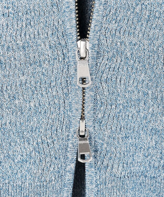J.PRESS MEN ギマコットンフルジップ カーディガン サックスブルー系