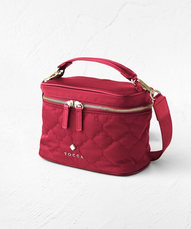 TOCCA CHECKER CLOVER VANITY ヴァニティバッグ レッド系