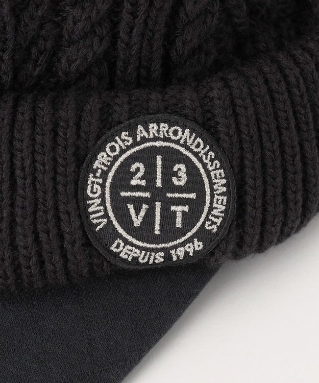 23区GOLF 【WOMEN】つば付きニット キャップ ブラック系