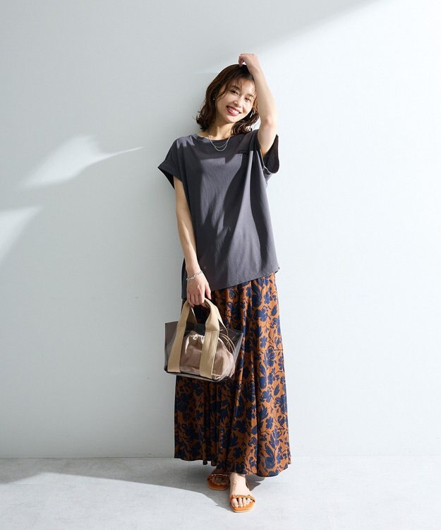 Green Parks 汗染み防止フレンチロゴＴシャツ Charcoal Gray
