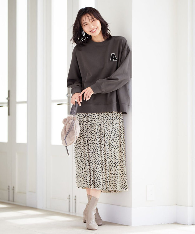 ANY 【洗える】ダルメシアンスカート ブラウン系5