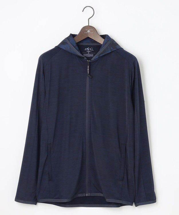 JOSEPH ABBOUD MOUNTAIN 【UNISEX】接触冷感 UV対策 クールスキンガードパーカー ネイビー系