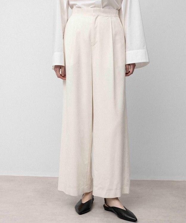 NAVE ブライトベロア パンツ ホワイト系