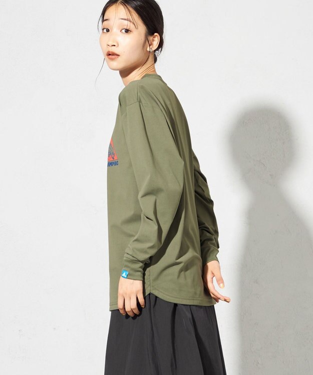 SHARE PARK LADIES 【UNISEX】UVカット アートコラボロングTシャツ〈CAMP〉（S・Mサイズ） カーキ