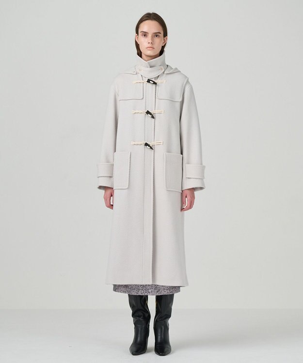 GRACE CONTINENTAL ウールカルゼダッフルコート キナリ