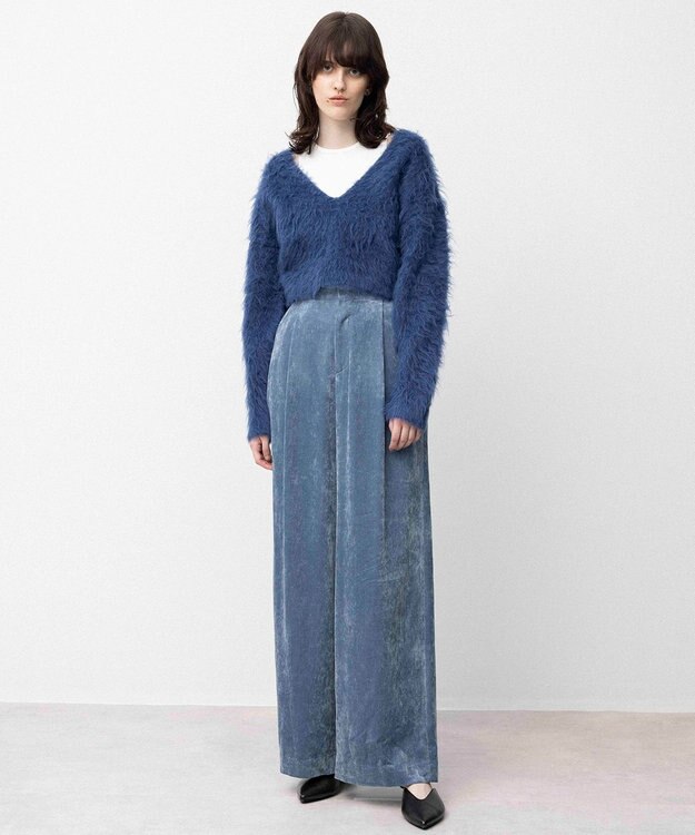 NAVE ブライトベロア パンツ ブルー系