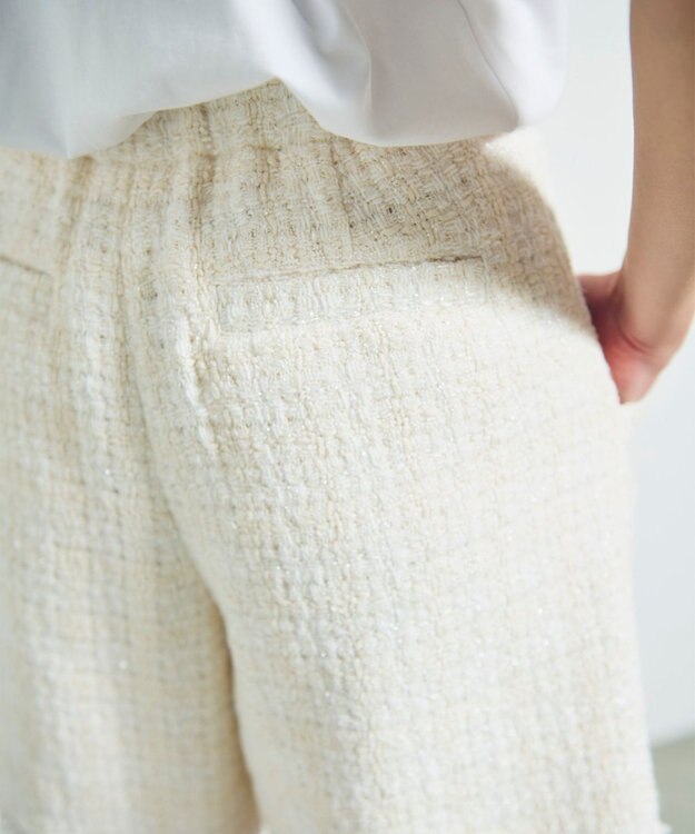 GRACE CONTINENTAL ツイードボックスタックショートパンツ キナリ