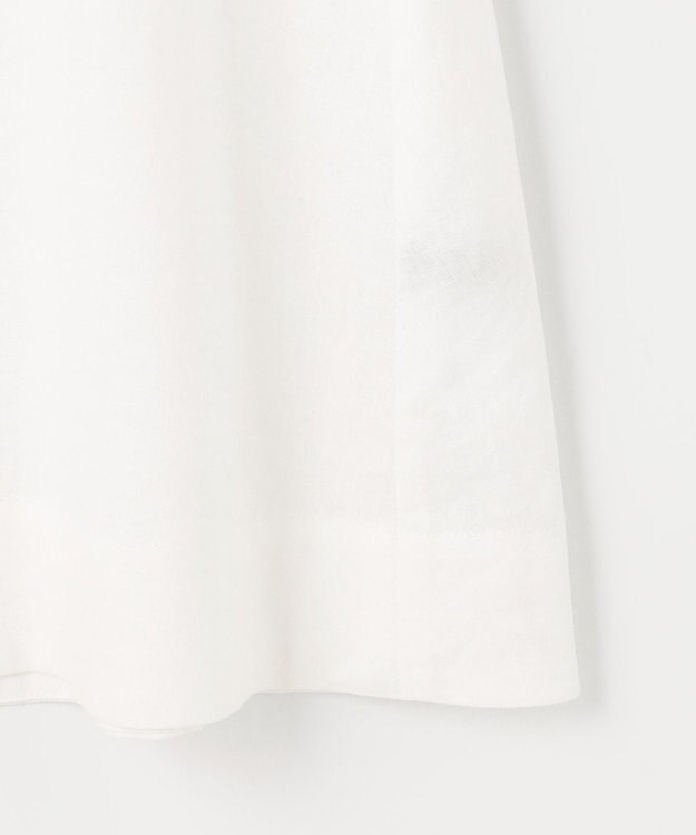 UNFILO 【撥水】レーヨン麻ライト刺繍ブラウス ホワイト系