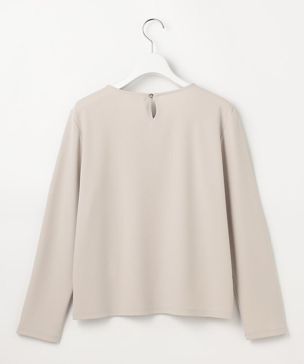 自由区 S プリーツコンビジャージ ブラウス グレージュ