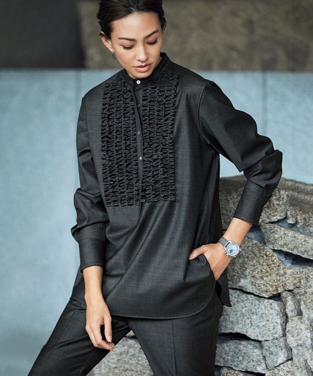 23区 S 【R(アール)】ウールトロストレッチ スティック パンツ グレー系