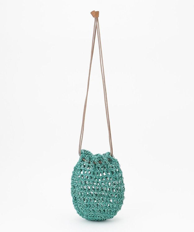 ONWARD CROSSET SELECT 【BAGMATI】アバカ巾着ショルダーバッグ GREEN