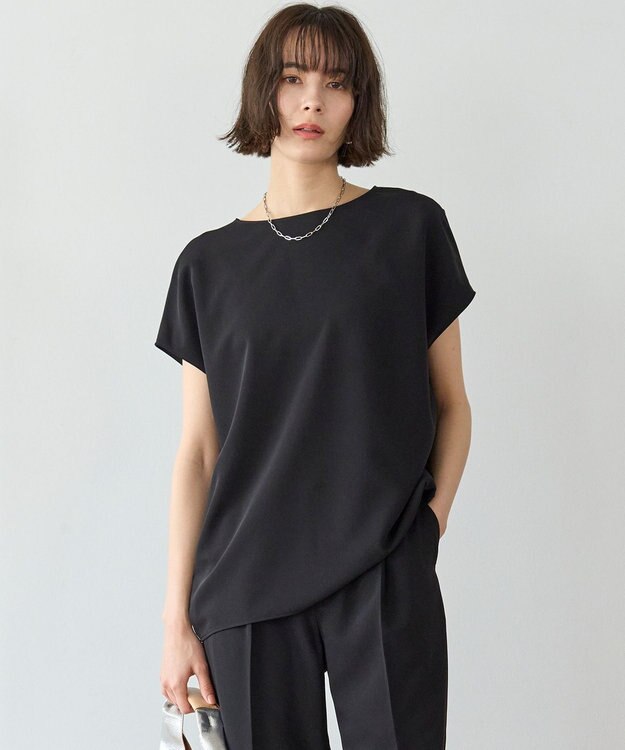 UNFILO サマーセットアップ Tブラウス ブラック