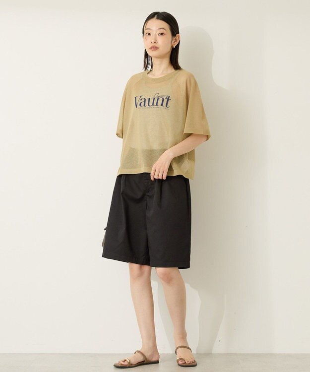 AMERICAN HOLIC プリントロゴシアーニットプルオーバー Olive