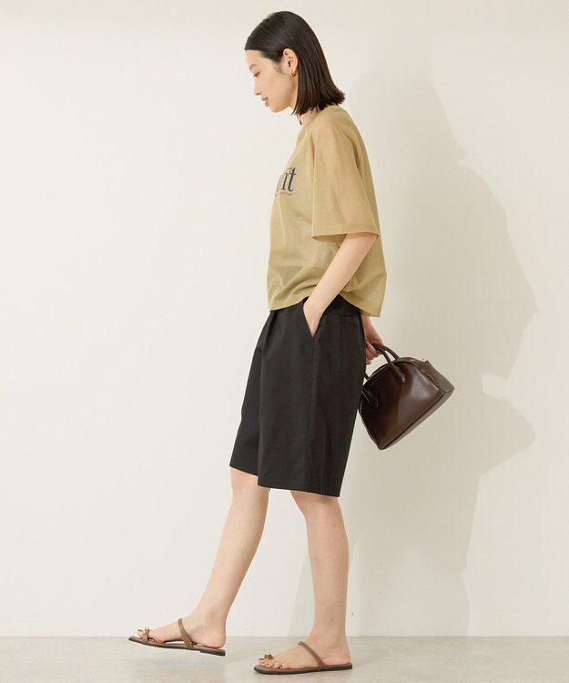 AMERICAN HOLIC プリントロゴシアーニットプルオーバー Olive