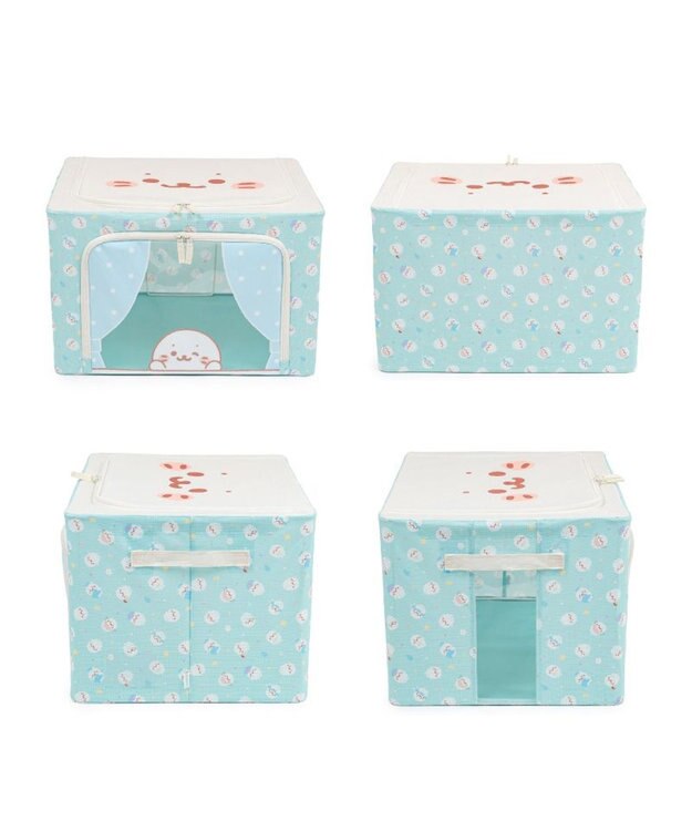 Mother garden しろたん 収納ケース 《ぽてぽて柄》 ぽてぽて柄