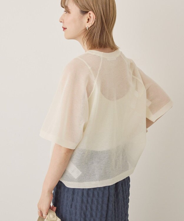 AMERICAN HOLIC プリントロゴシアーニットプルオーバー Ivory