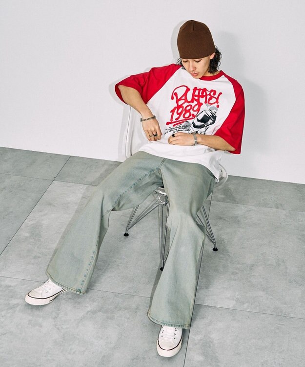 WEGO フォトグラフィックラグランBIGT（S） 柄1