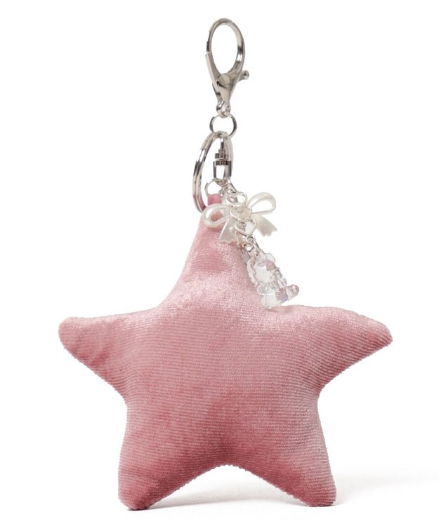 WEGO ベロアスターキーホルダー ピンク